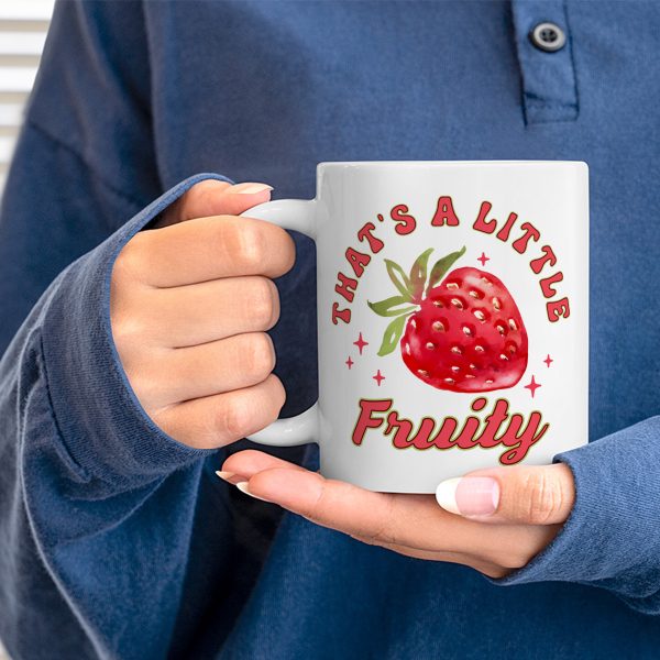 Alternative view of That's a Little Fruity - Cute Strawberry Aesthetic Mugs