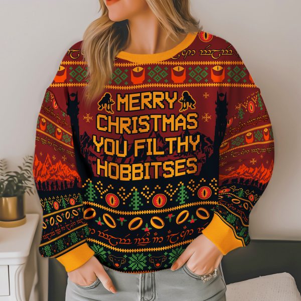 250307800 aa haoli 3d ugly sweater lord of the ring christmas you filthy hobbitses 4 c2i6i
