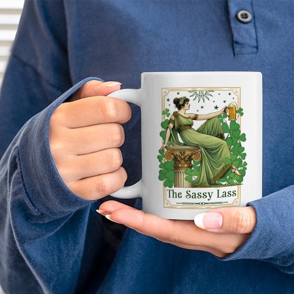 Alternative view of The Sassy Lass Mugs - Funny St. Patrick's Day Tarot Style