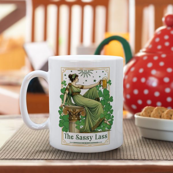 The Sassy Lass Mugs - Funny St. Patrick's Day Tarot Style