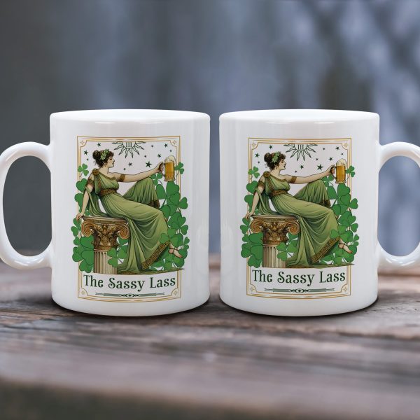 The Sassy Lass Mugs - Funny St. Patrick's Day Tarot Style