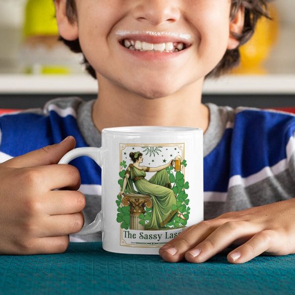 The Sassy Lass Mugs - Funny St. Patrick's Day Tarot Style
