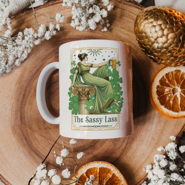 The Sassy Lass Mugs - Funny St. Patrick's Day Tarot Style