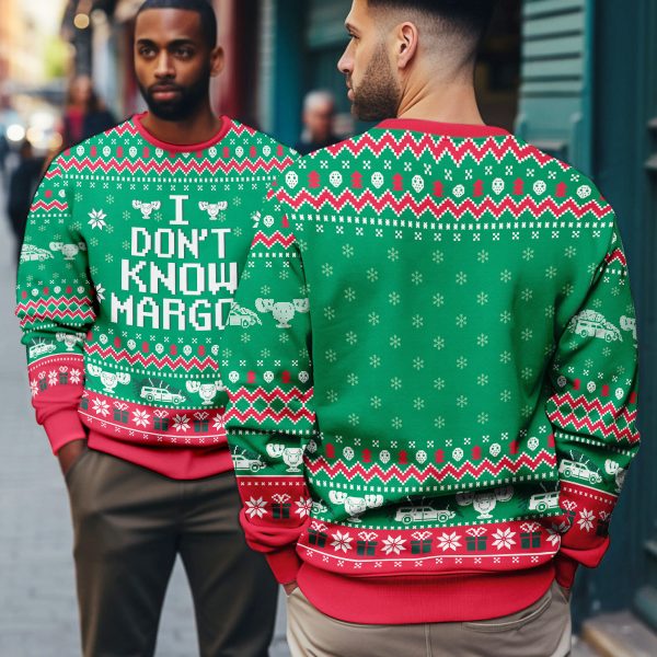 Alternative view of I Dont Know Margo National Lampoons Christmas Vacation Holiday Ugly Xmas Sweater