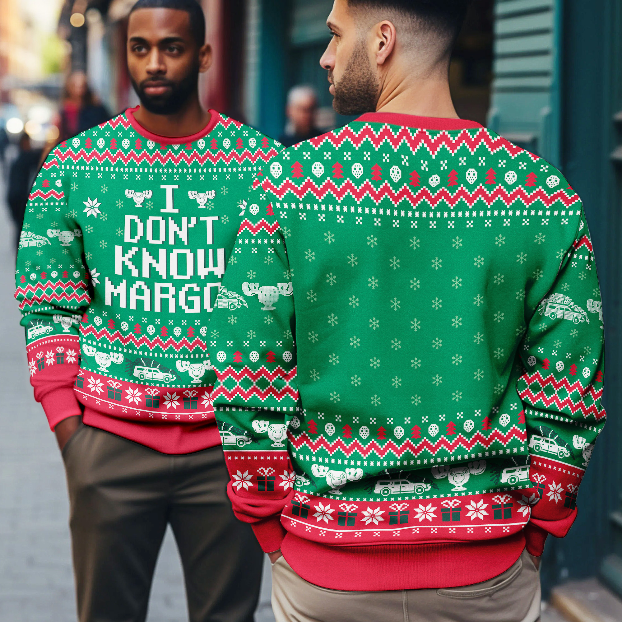 I Dont Know Margo National Lampoons Christmas Vacation Holiday Ugly Xmas Sweater