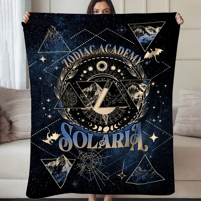 Zodiac Academy Solaria Fantasy Book Series Fleece Blanket Zodiac Academy Solaria Fantasy Book Series Fleece Blanket