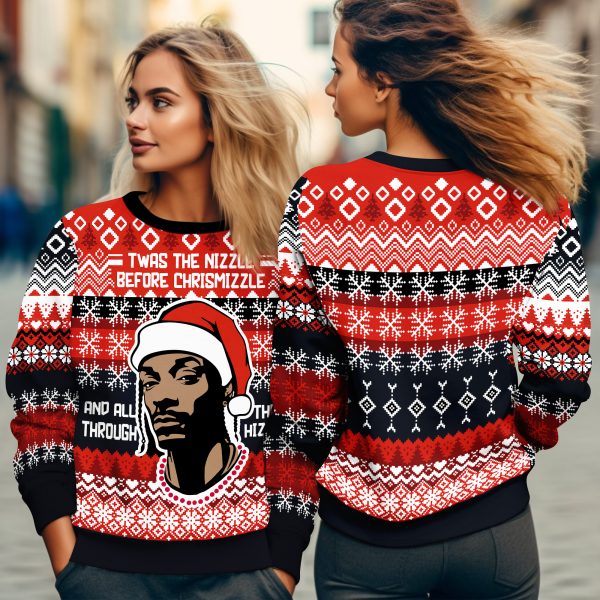 250402405 aa haoli 3d ugly sweater twas the nizzle before chrismizzle 3 doo38