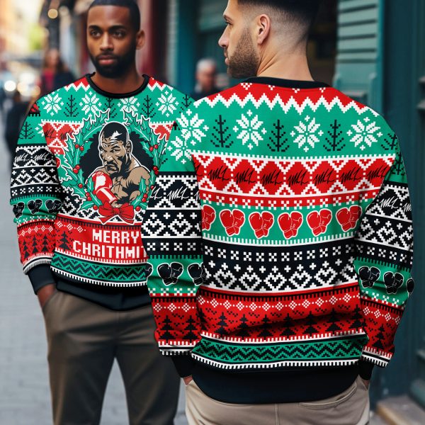 250419400 aa haoli 3d ugly sweater merry chrithmith mike tyson funny 2 75zok
