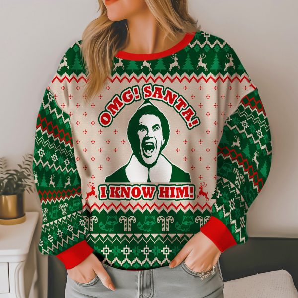 250513300 aa haoli 3d ugly sweater nutcracker buddy elf sweater 4 x8w3p