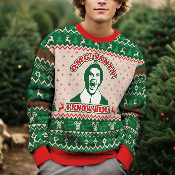 250513300 aa haoli 3d ugly sweater nutcracker buddy elf sweater 5 fs8gj