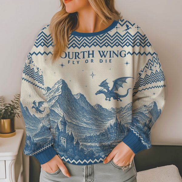 250515202 aa jm ugly sweater fourth wings fly or die 2 zv3qb