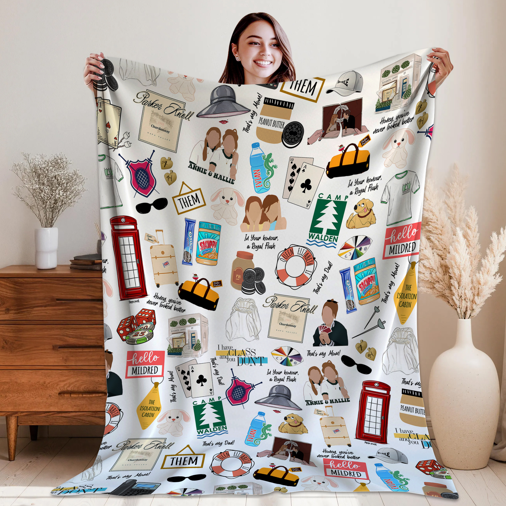 The Parent Trap Camp Walden Movie Iconic Moments Fleece Blanket The Parent Trap Camp Walden Movie Iconic Moments Fleece Blanket