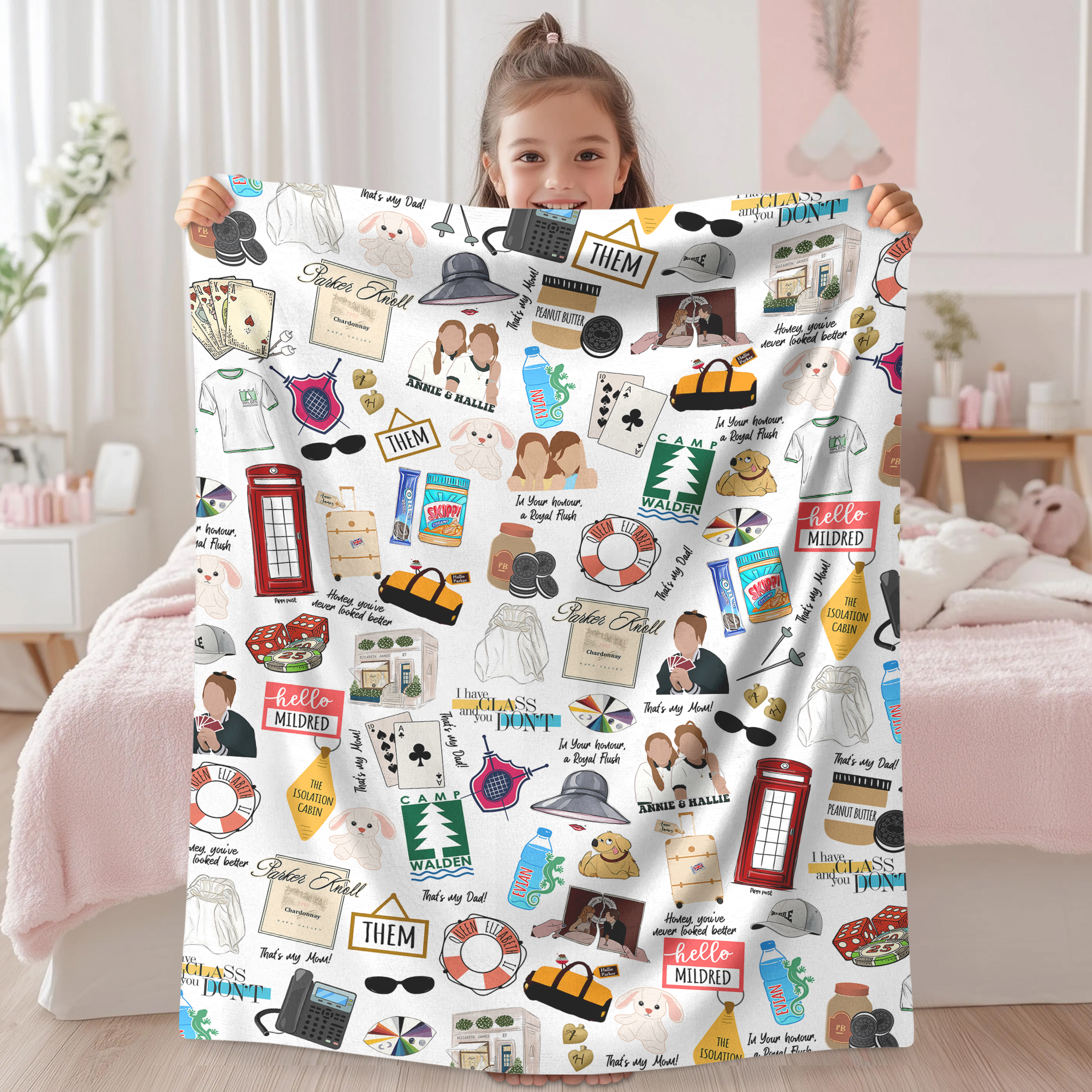 The Parent Trap Camp Walden Movie Iconic Moments Fleece Blanket