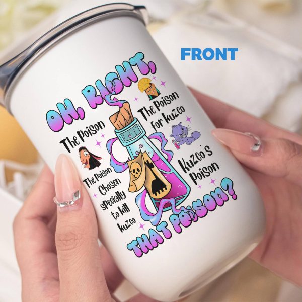 Alternative view of The Emperor's New Groove Kronk & Yzma Poison Scene Humor Wine Tumbler
