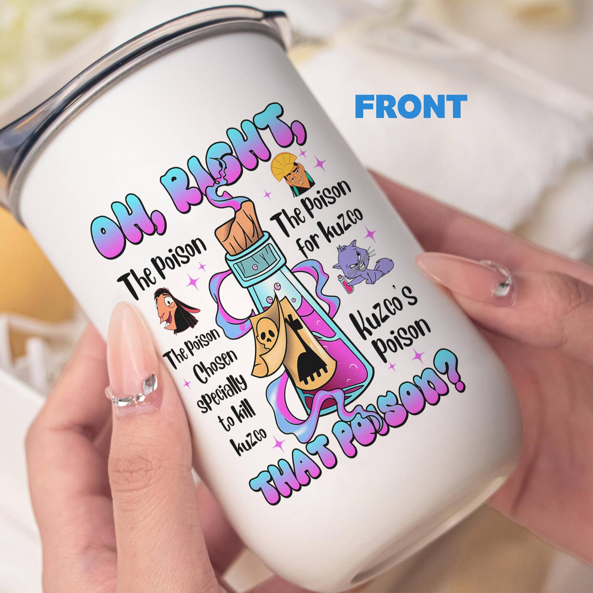 The Emperor’s New Groove Kronk & Yzma Poison Scene Humor Wine Tumbler