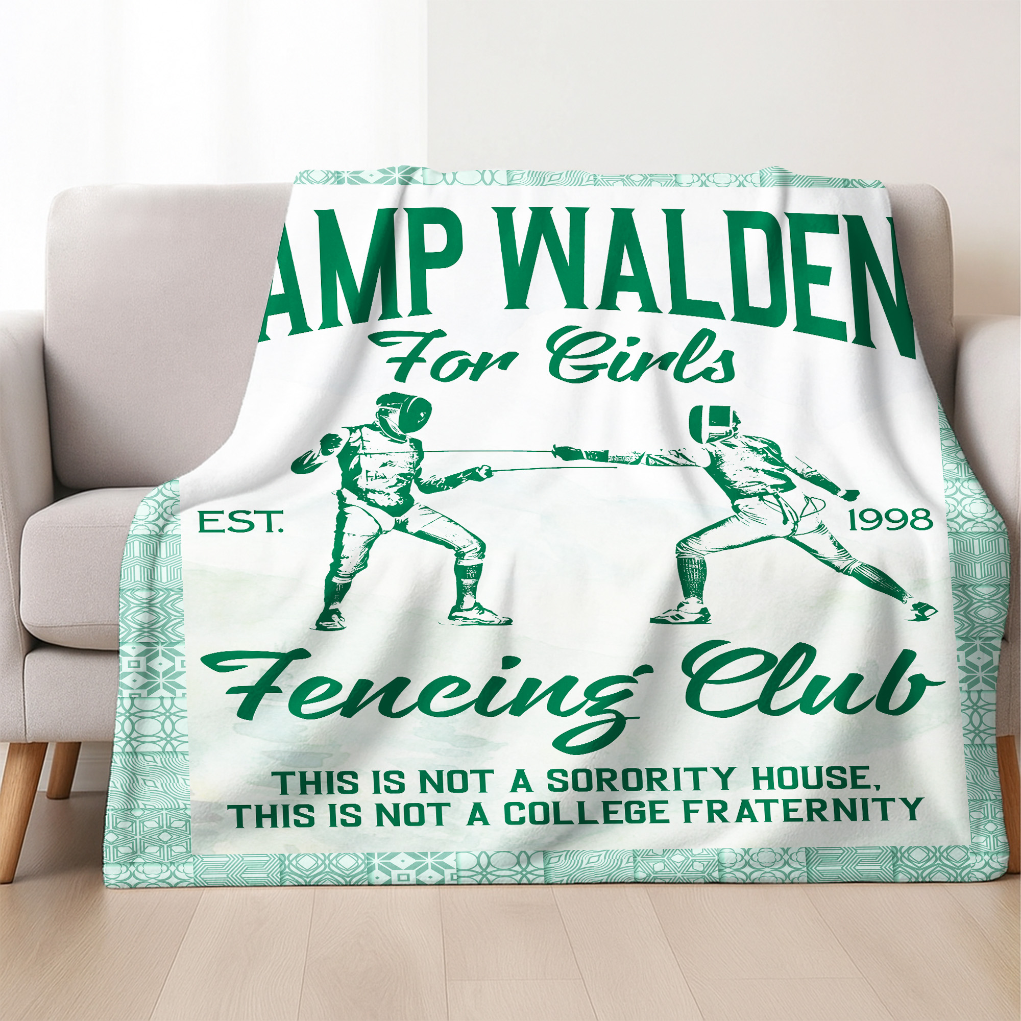 Camp Walden Fencing Club The Parent Trap Movie Fleece Blanket
