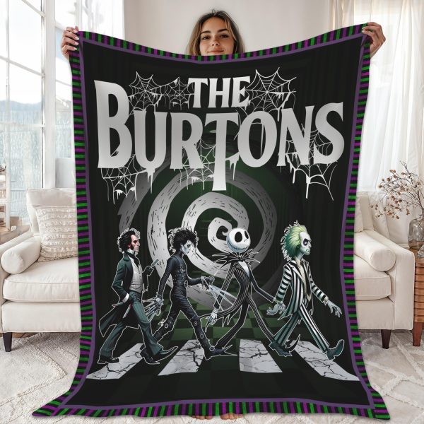 The Burtons Beetlejuice Edward Scissorhands Jack Skellington Fleede Blanket