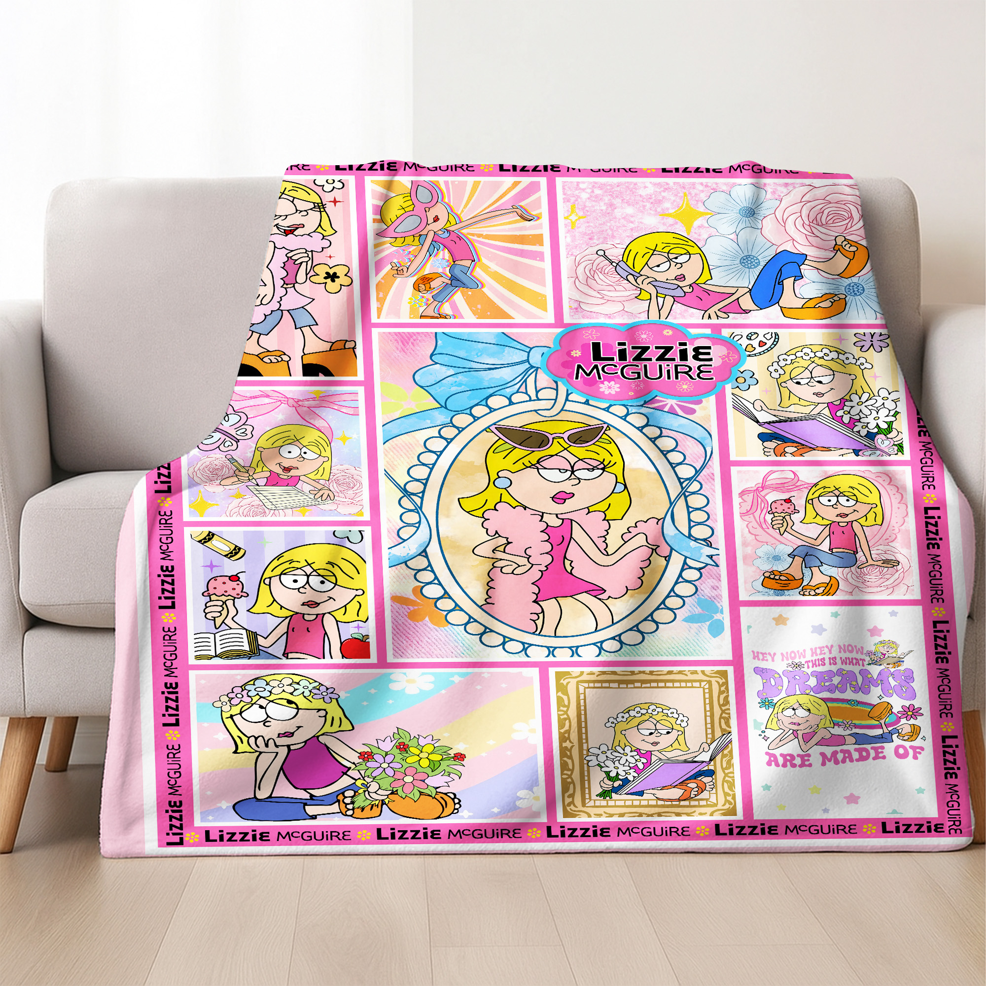 Lizzie McGuire DC Throwback Aesthetic Fleece Blanket