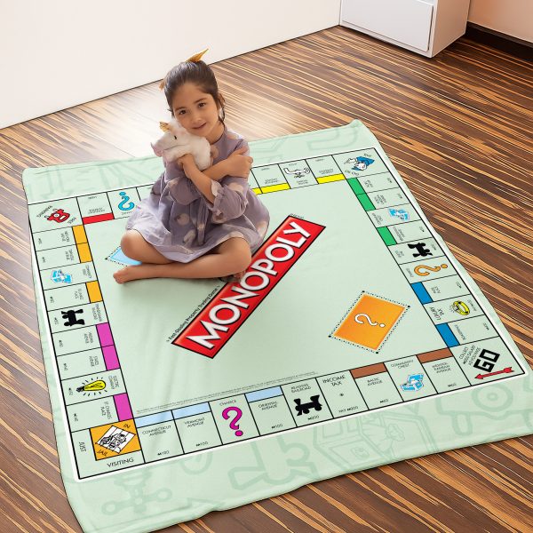 250818402 aa gm fleece blanket 30x40 monopoly 4 ccskp