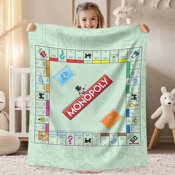 250818402 aa gm fleece blanket monopoly 2 grnn6