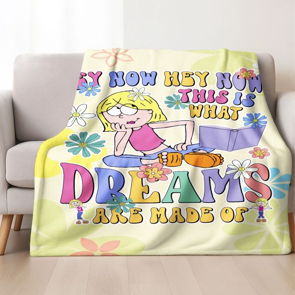 Alternative view of Hey Now Dreams Are Made Of This Lizzie McGuire Disney Fleece Blanket
