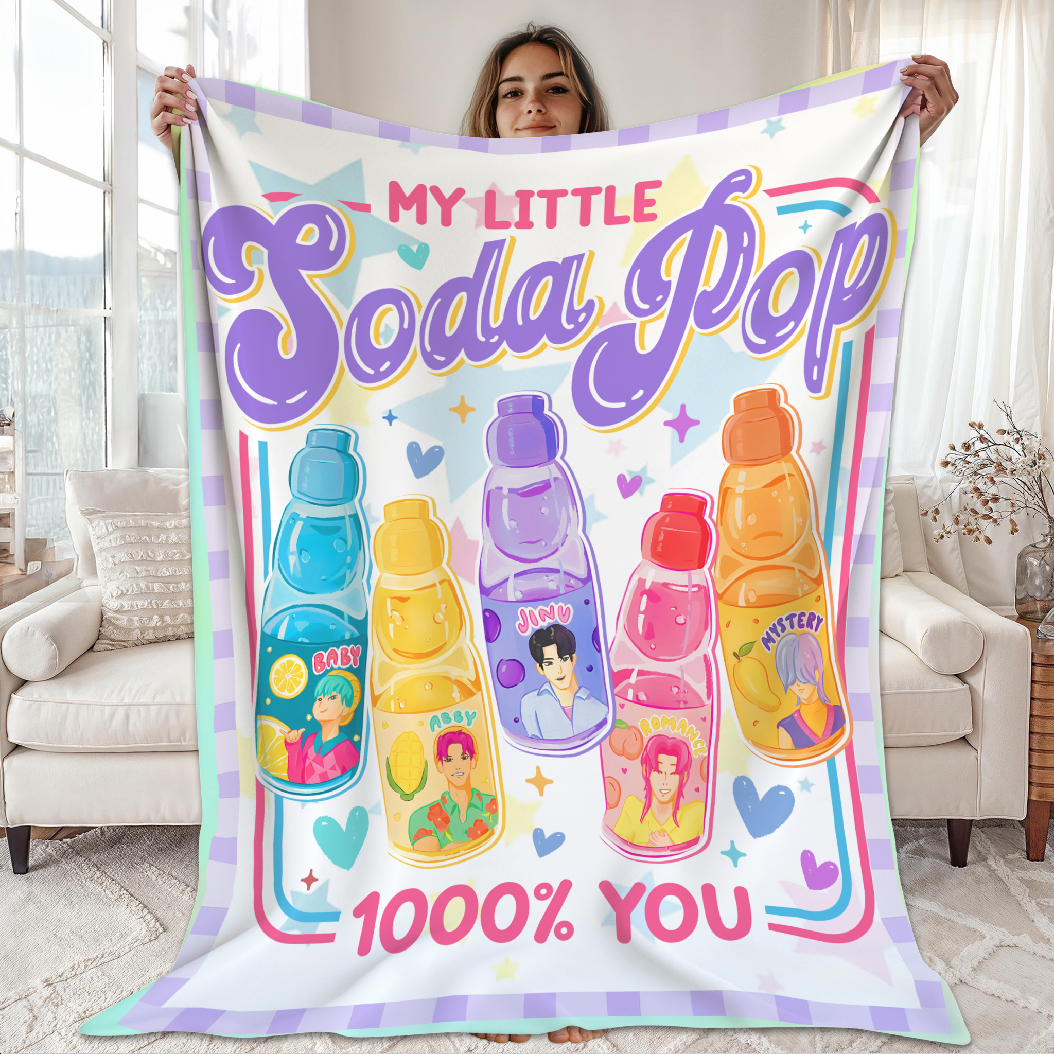 My Little Soda Pop K-Pop Idol Inspired Cute Aesthetic Fleece Blanket My Little Soda Pop K-Pop Idol Inspired Cute Aesthetic Fleece Blanket