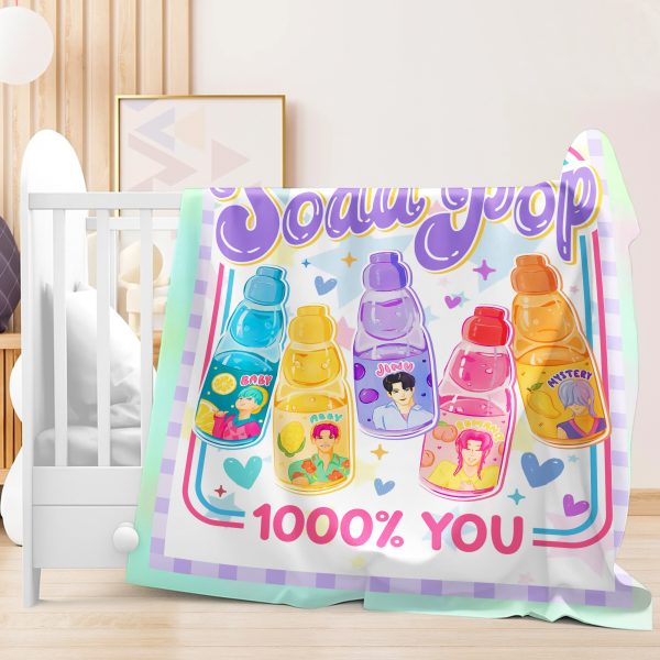 Alternative view of My Little Soda Pop K-Pop Idol Inspired Cute Aesthetic Fleece Blanket