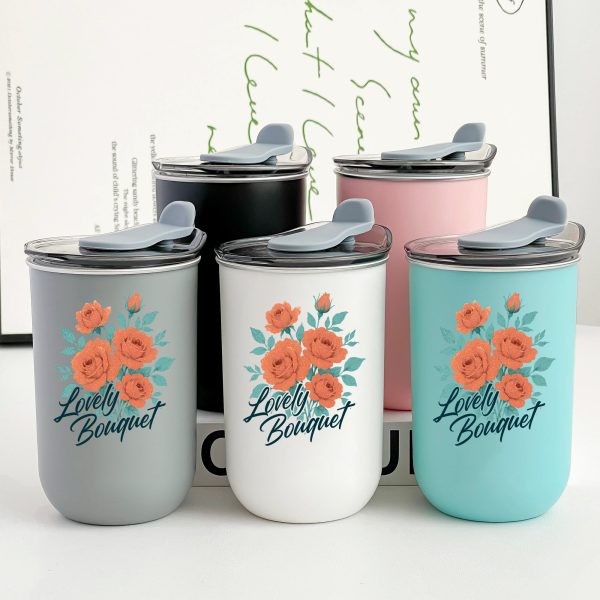 Lovely Bouquet Rose Arrangement Romantic Floral Design Wine Tumbler