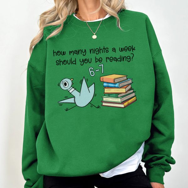 How Many Nights A Week Should You Be Reading Pigeon Mo Willems Inspired Apparel