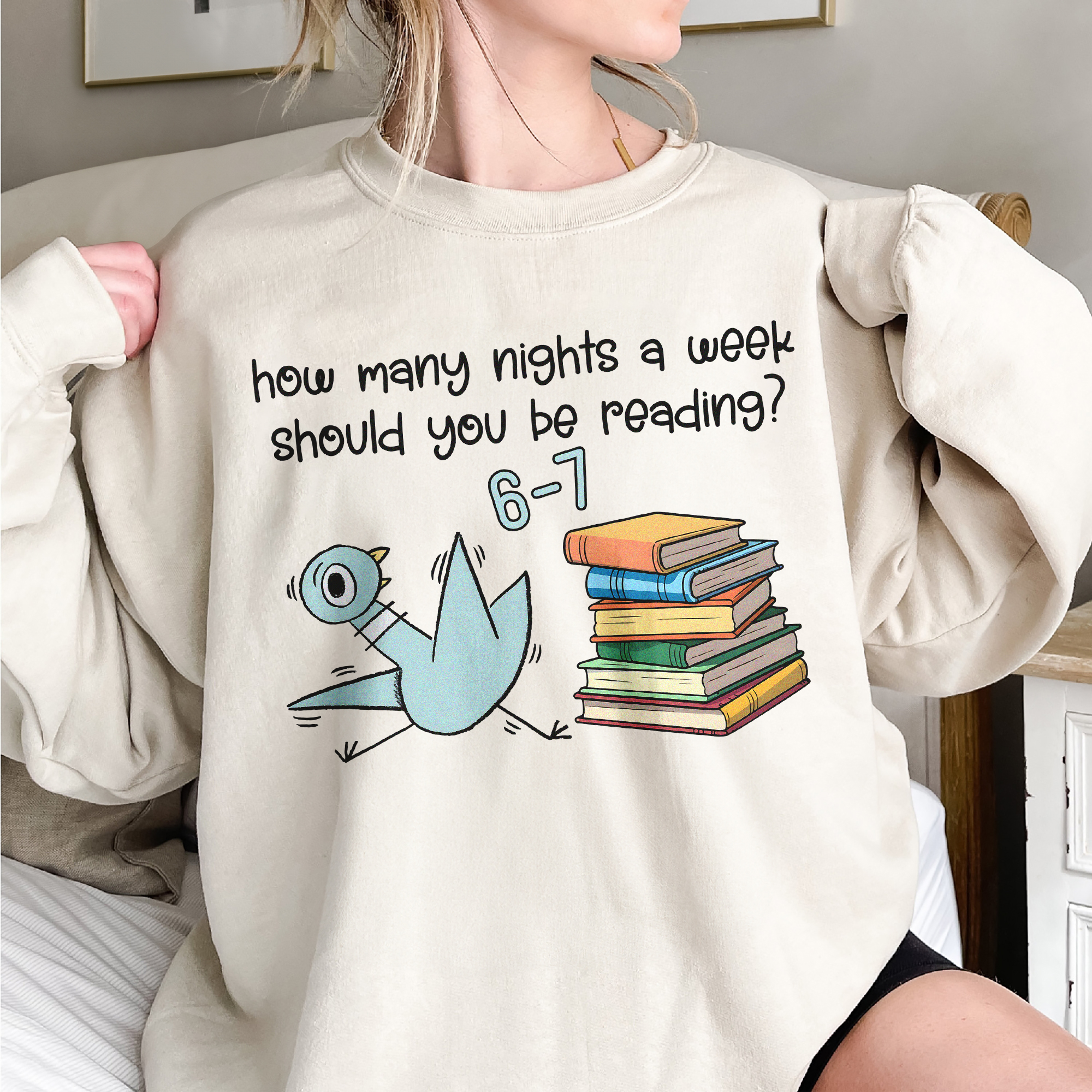 How Many Nights A Week Should You Be Reading Pigeon Mo Willems Inspired Apparel