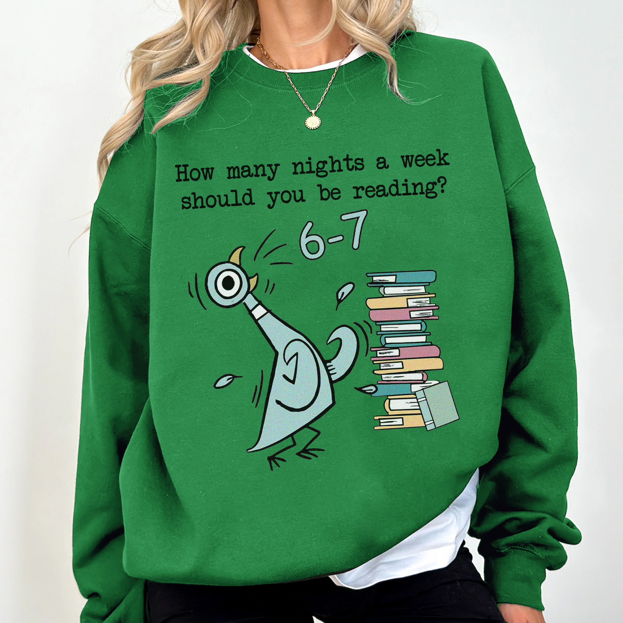 Pigeon Reading Motivation 6-7 Children’s Book Inspired Apparel Pigeon Reading Motivation 6-7 Children’s Book Inspired Apparel