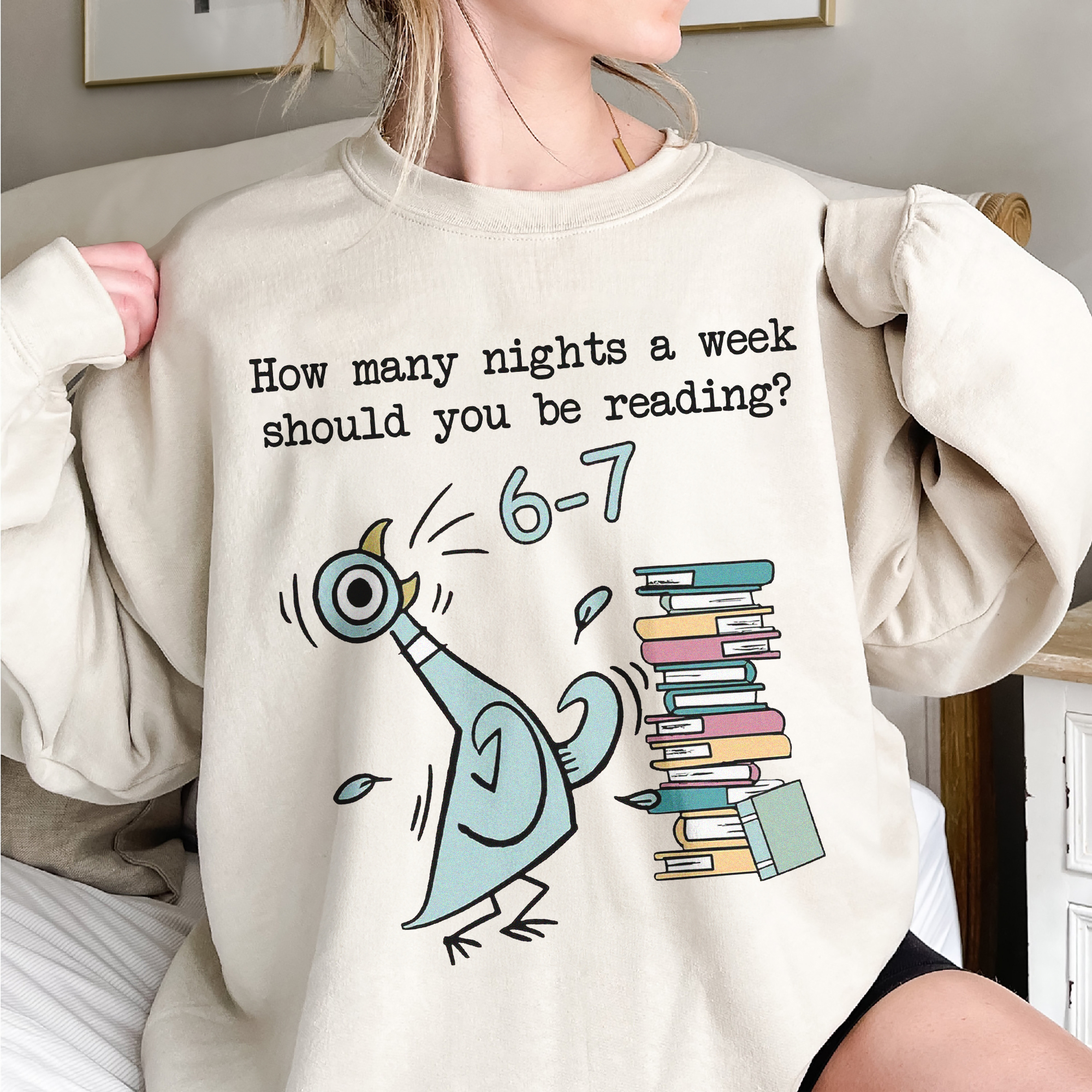 Pigeon Reading Motivation 6-7 Children’s Book Inspired Apparel