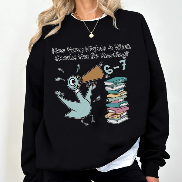 Pigeon Reading Motivation 6-7 Nights Pigeon Mo Willems Inspired Apparel