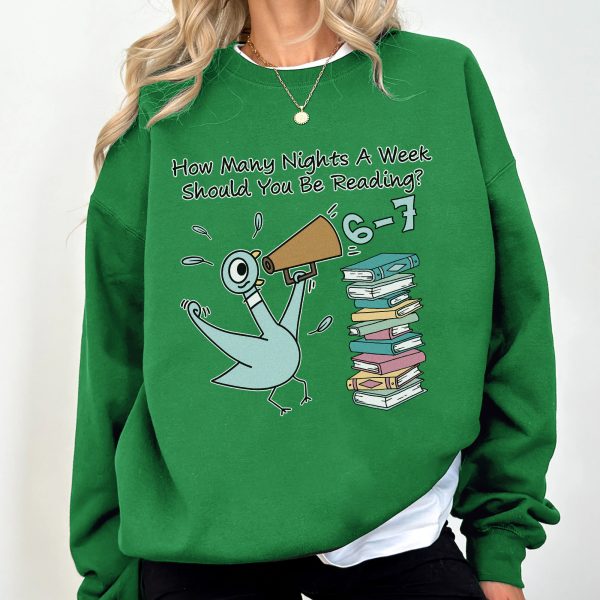 251114400 gm tshirt 2d how many nights a week should you be reading 6 7 pigeon childrens books 2 lt9xp