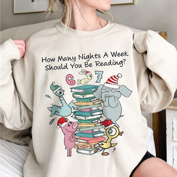 Elephant Piggie Pigeon Reading 6-7 Nights Mo Willems Inspired Apparel