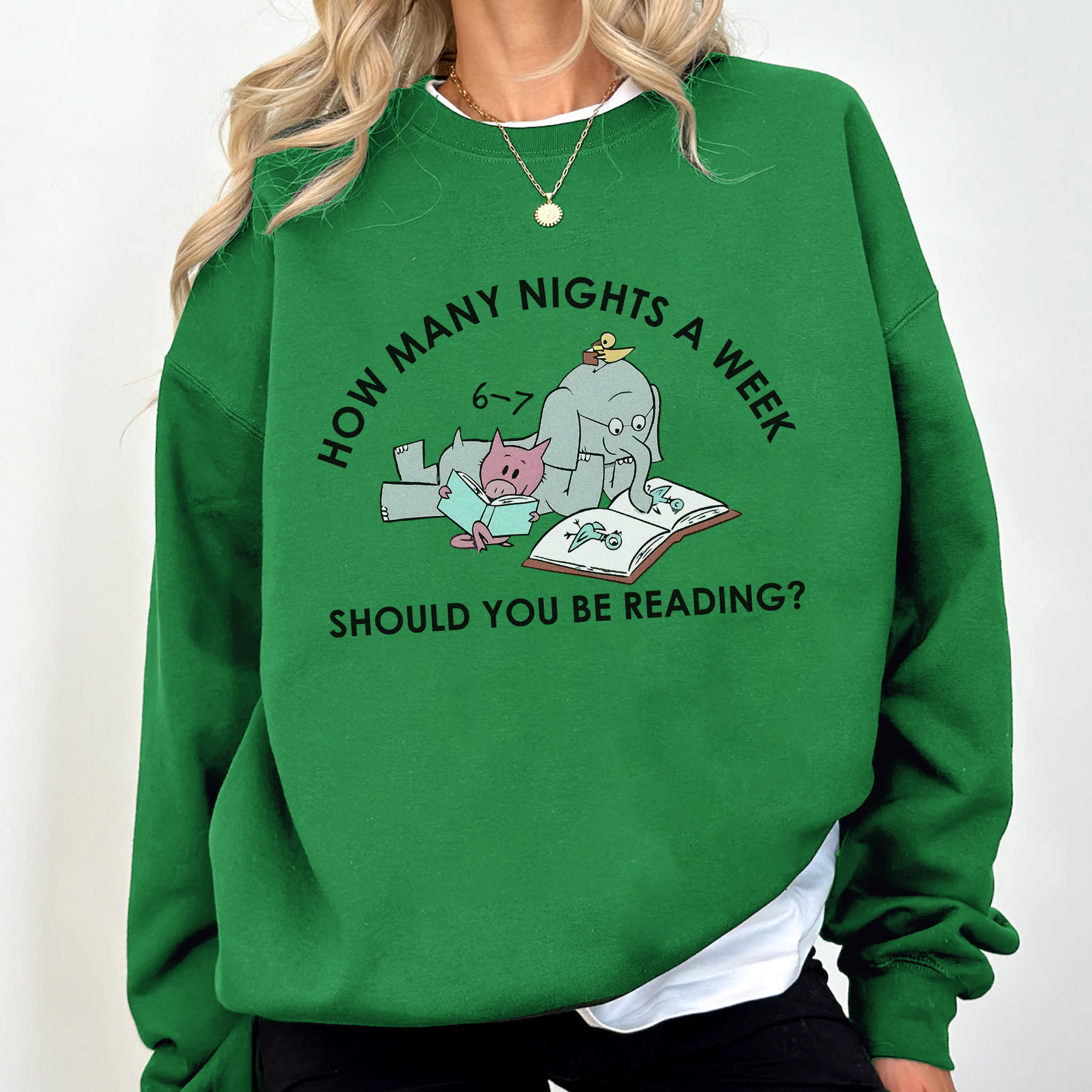 Elephant & Piggie Reading Motivation 6-7 Nights Mo Willems Inspired Apparel Elephant & Piggie Reading Motivation 6-7 Nights Mo Willems Inspired Apparel