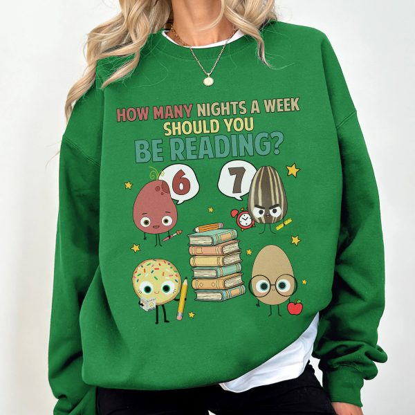 Alternative view of Bad Seed Good Egg Smart Cookie Reading 6-7 Nights Food Group Inspired Apparel