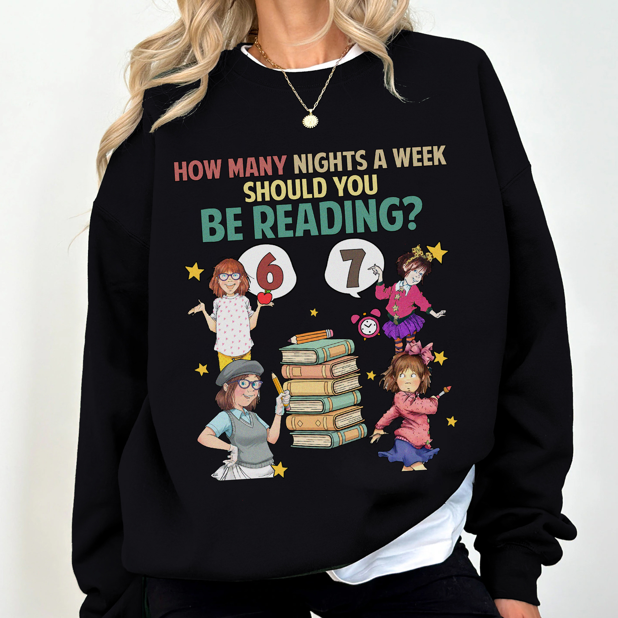 Junie B. Jones Inspired How Many Nights A Week Should You Be Reading Apparel Junie B. Jones Inspired How Many Nights A Week Should You Be Reading Apparel