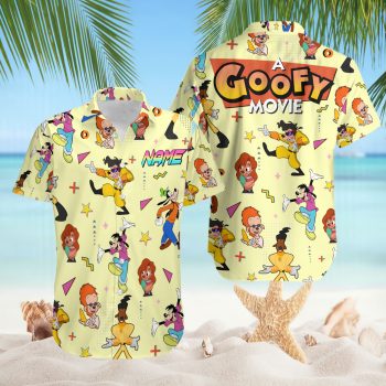 A Goofy Movie Max Goofy Roxanne Retro Cartoon Adventure Hawaiian Shirt