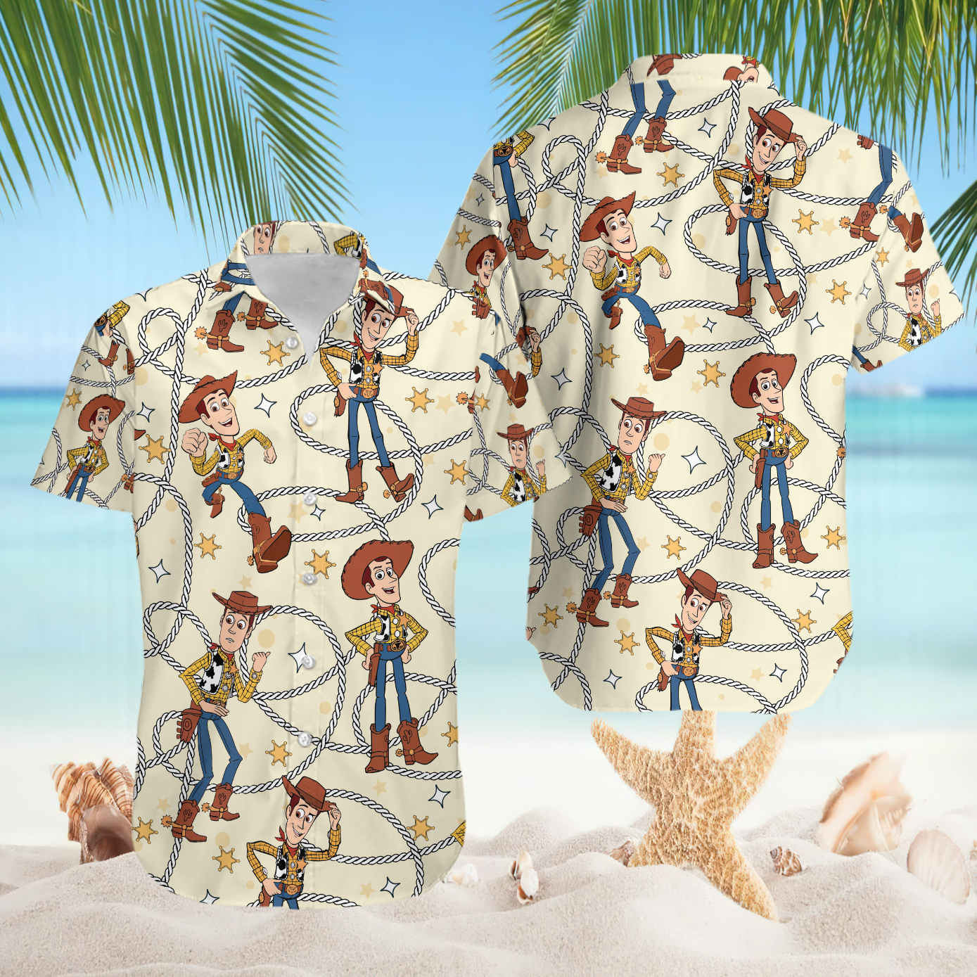 Charming Woody Toy Story Western Cowboy Journey Hawaiian Shirt