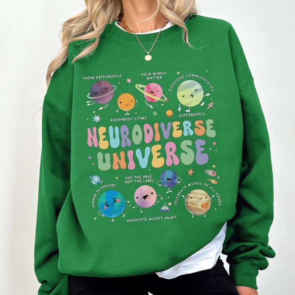 Alternative view of Neurodiverse Universe Autism Awareness Apparel