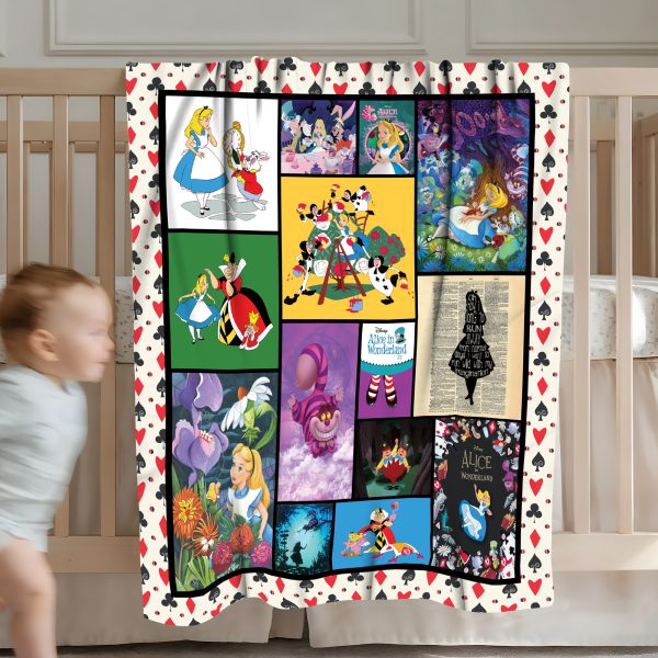 eh220328010 aa disney alice in wonderland fleece blanket alice cheshire cat blanket alice in wonderland characters blanket christmas gift birthday gift 30x40 cp2vy