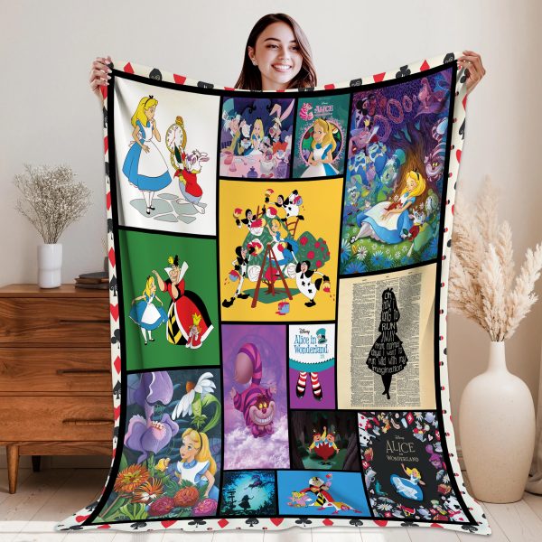 eh220328010 disney alice in wonderland fleece blanket alice cheshire cat blanket alice in wonderland characters blanket christmas gift birthday gift 30x40mk blanket 1 mug3d
