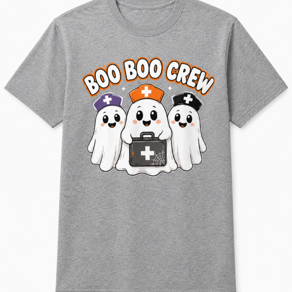 kl260619001 boo boo crew halloween nurse ghost shirt 3 okf5d