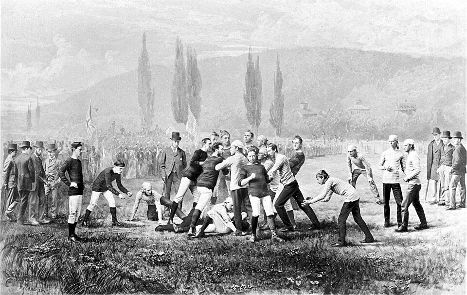 The 1874 Harvard vs McGill rugby football match